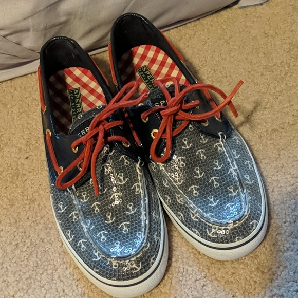 Sperry Topsiders Nautical Sequin shoes - Picture 1 of 3